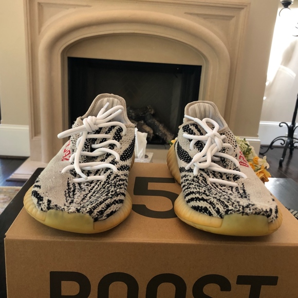 Adidas Yeezy Boost 350 V2 Zebra Men's Shoes - Picture 3 of 4